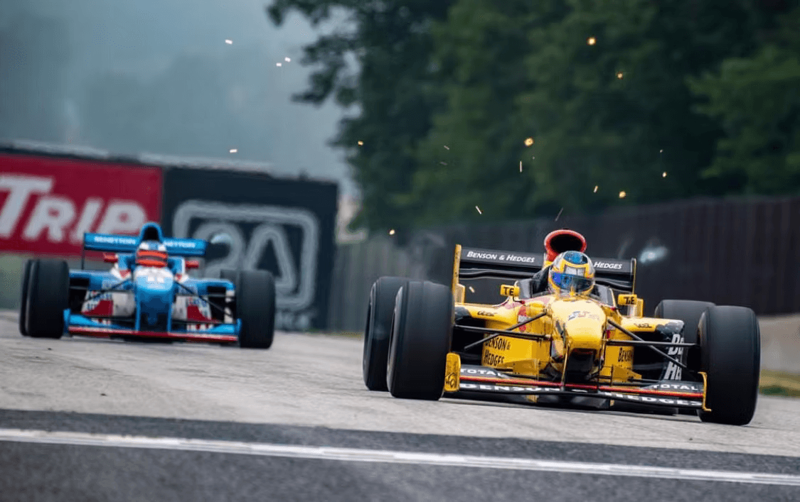 Racing action